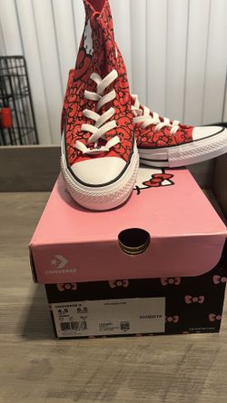 Converse Hello Kitty x Chuck Taylor All Star Hi Red/Red/White mens4.5 womens6.5