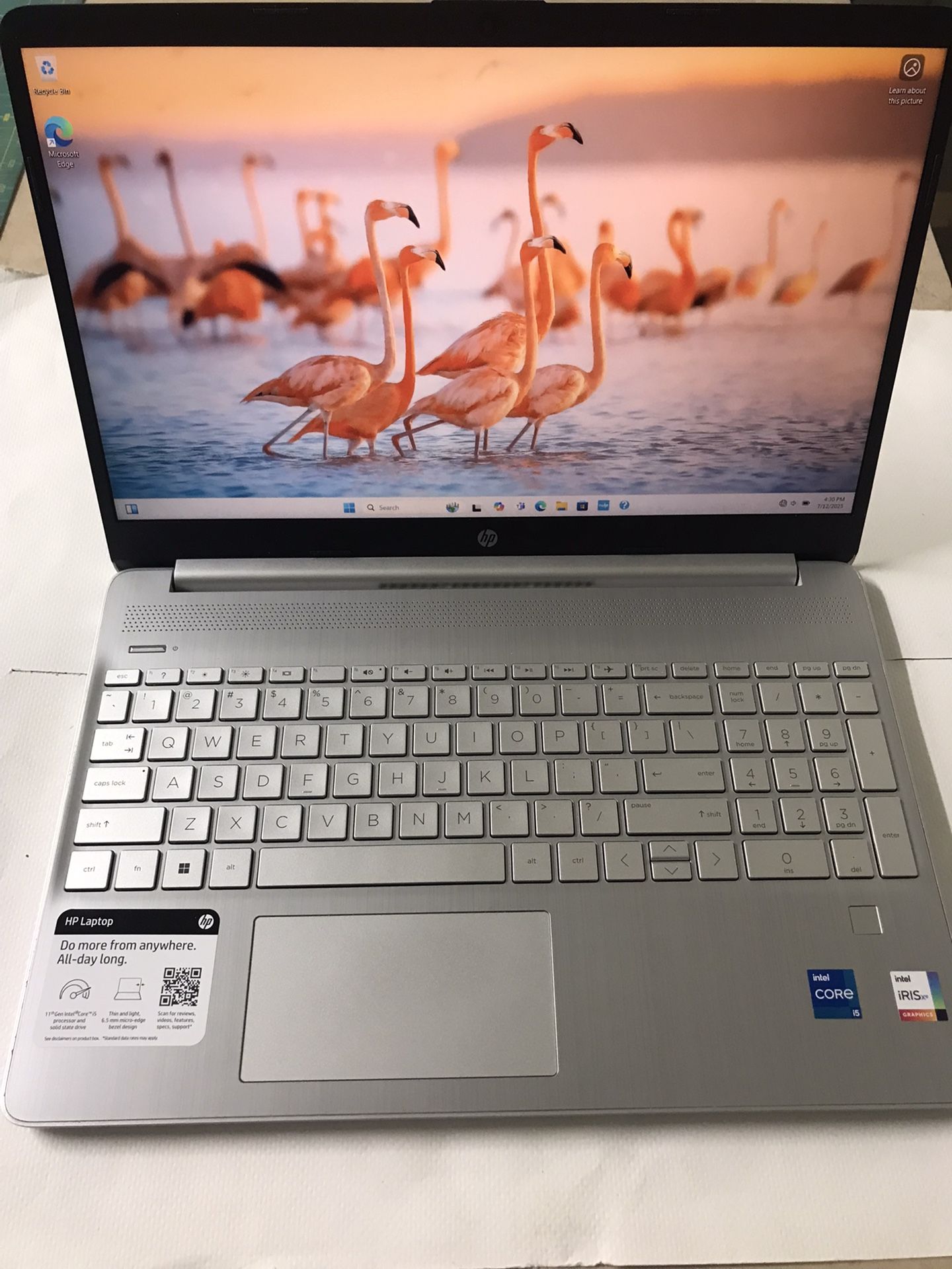 HP 15.6” Laptop Model 15-dy2193dx Windows 11, i5-1135G7 4-Core, 8GB Ram, 256GB SSD HD & HP Charger & Targus Case