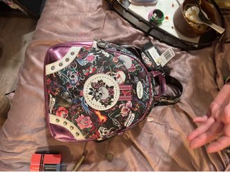NWT Ed Hardy Mini Backpack - Skulls & More! - Black & Metallic Pink