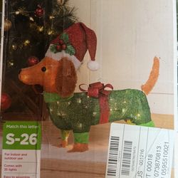 Christmas Lighted Dachshund Dog Outdoor