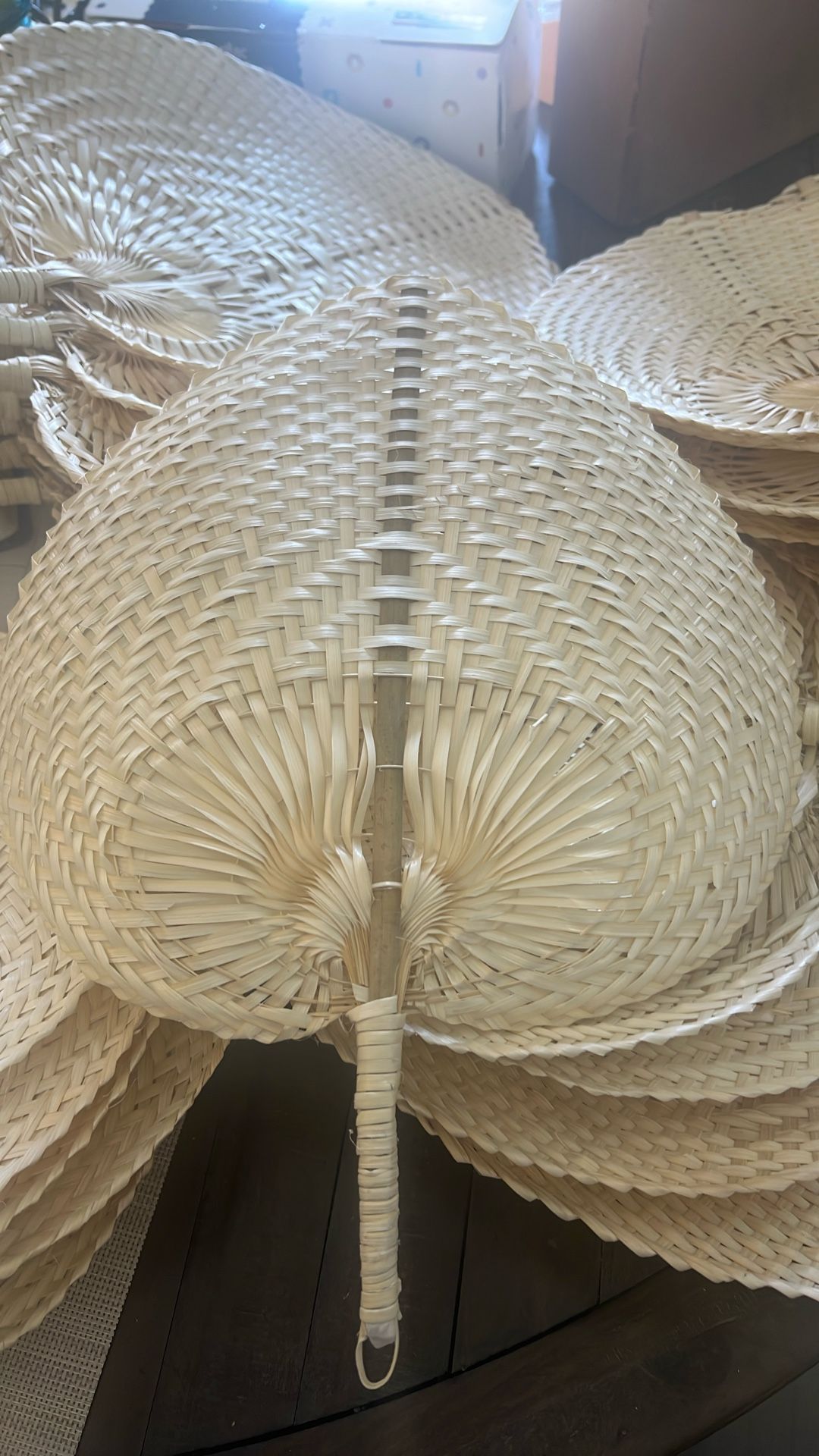 Straw Palm Hand Fans