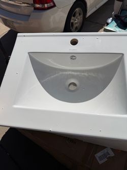 32 32 in. Rectangle White Ceramic Bathroom Vessel Sink,