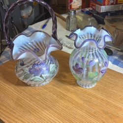 Fenton Signed And Hand Painted Super Nice!