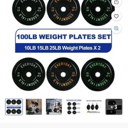 BalanceFrom Olympic Weight Set – Barbell + Bumper Plates