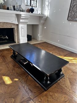 Restoration hardware Large Distressed Black Coffee Table