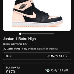 Jordan 1 Retro High “Crimson Tint”