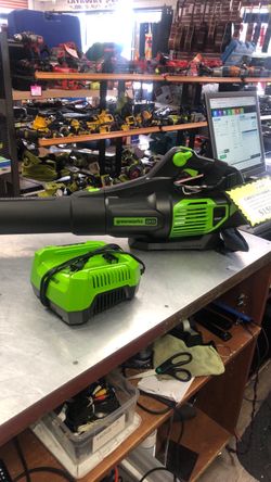 1003 Greenworks BLB489 170 MPH 80V Lithium Ion Handheld Blower W/Battery and Charger 560235