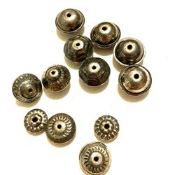 German Silver 12 Bead Lot