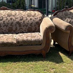 Traditional Sofa &  Love-Seat. Matching 