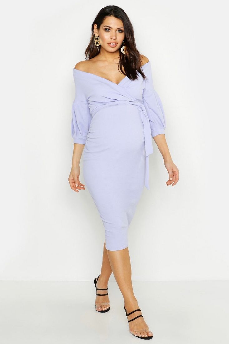 Maternity dress lilac lavender babyshower dress