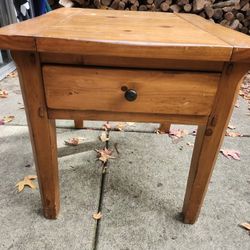 Solid wood Table  28 x 24.  24 tall