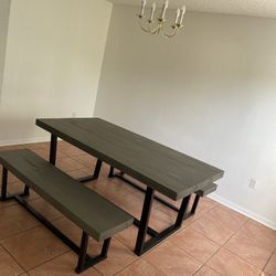 BBQ Indoor/Outdoor Picnic Table Set