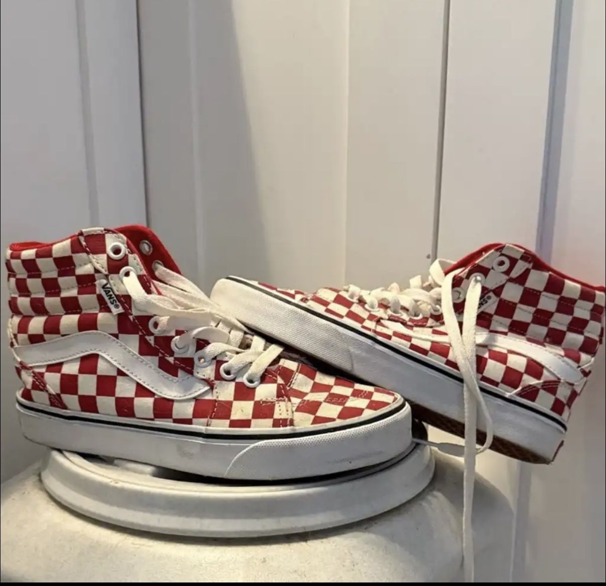 Red Checkerboard Vans
