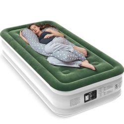 New Twin Air Mattress with Built-in Pump, Durable Blow Up Mattress Airbed