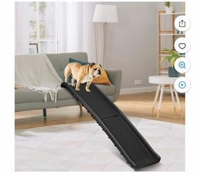 SuperDeal 61-inch Dog Pet Ramp Nonslip Folding for Car SUV Backseat Stair Steps Portable Travel Ladder High Traction