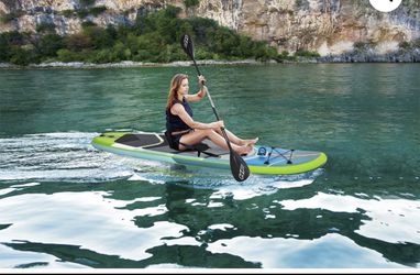 Hydro-Force Oceana Inflatable Convertible Stand-Up Paddleboard and Kayak Set 10’