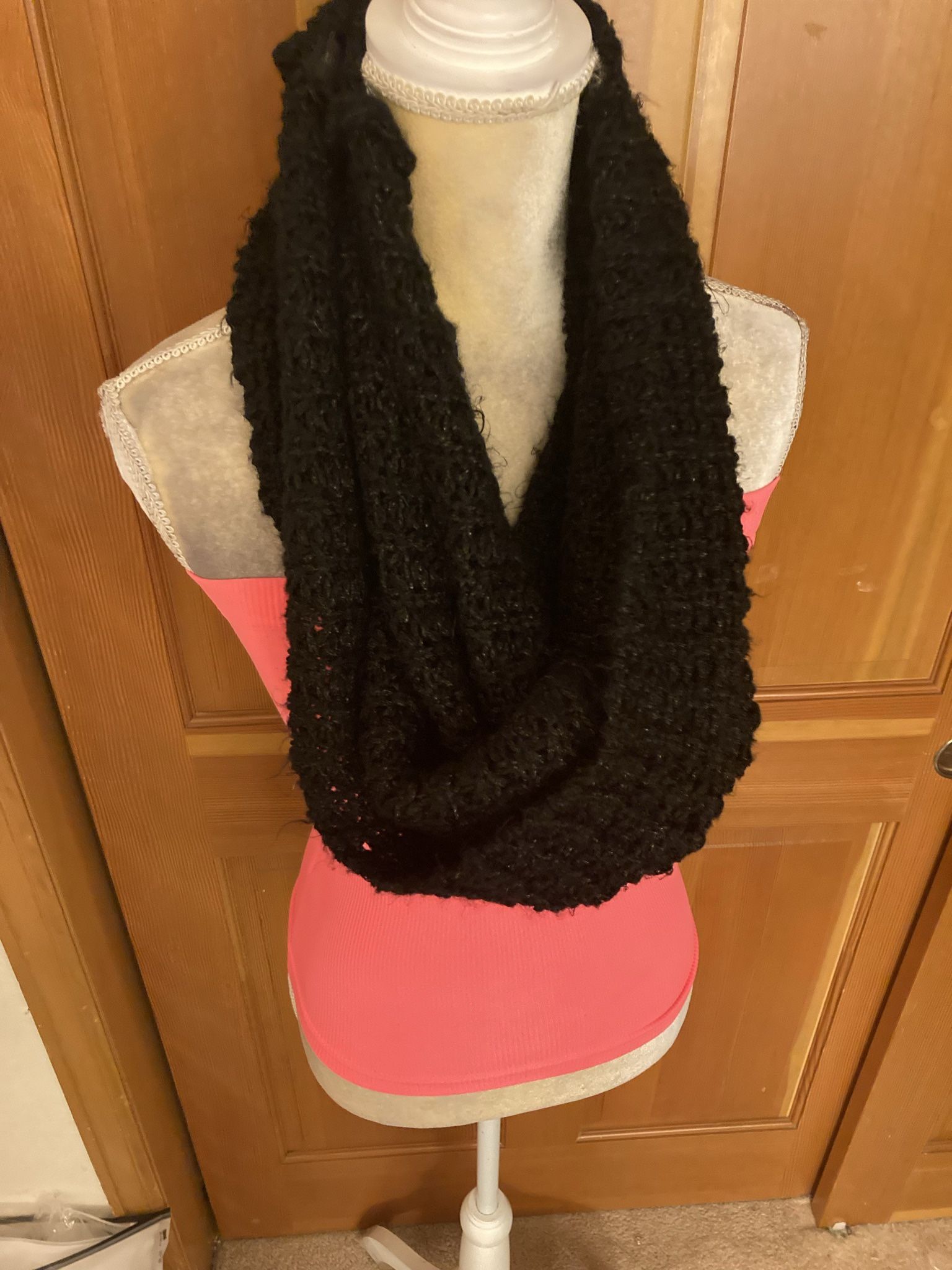 Free People Thick Black Halo Scarf.