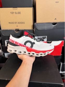 On Cloudmonster 2 Ivory Silver Red Grey size 11.5 VNDS