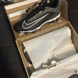 Nike Vapor Edge Football Cleats (size 12.5) (black/white/iron grey)