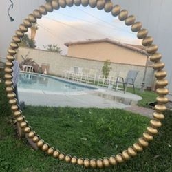 Uttermost Byzantine Round Gold Mirror 