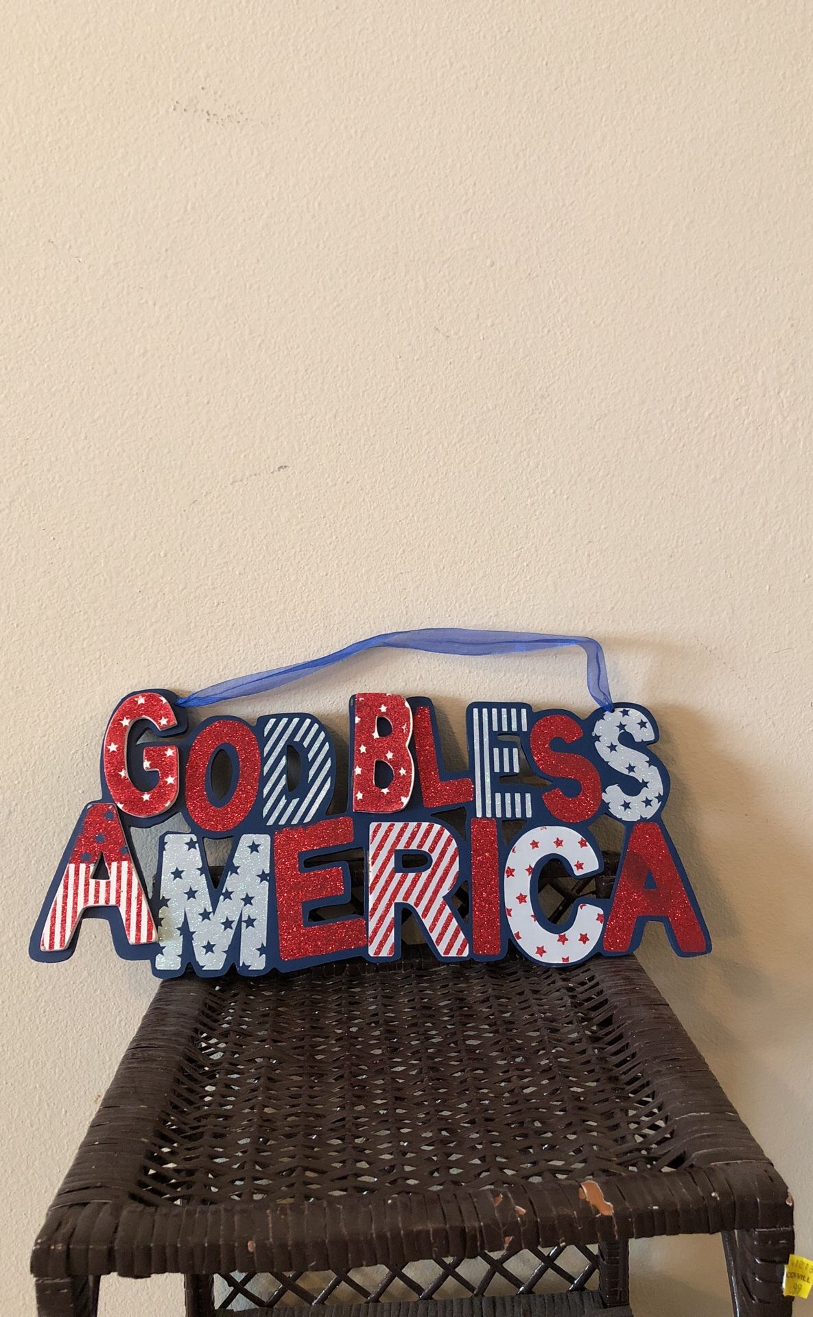God Bless America wall hanging