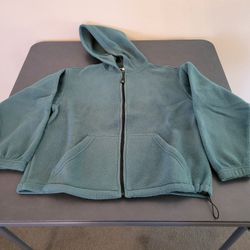 Women's Teal Fleece Hoodie Jacket Size Medium 