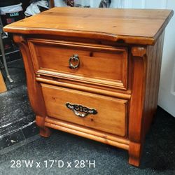 Samuel Lawrence Pine Nightstand / Wooden Bedroom Stand / Quality Furniture 