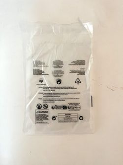 12"x17"/100 Pcs Resealable Clear Suffocation Warning Poly Bag for Clothing Shoes Jewelry Apparel Garment Packing