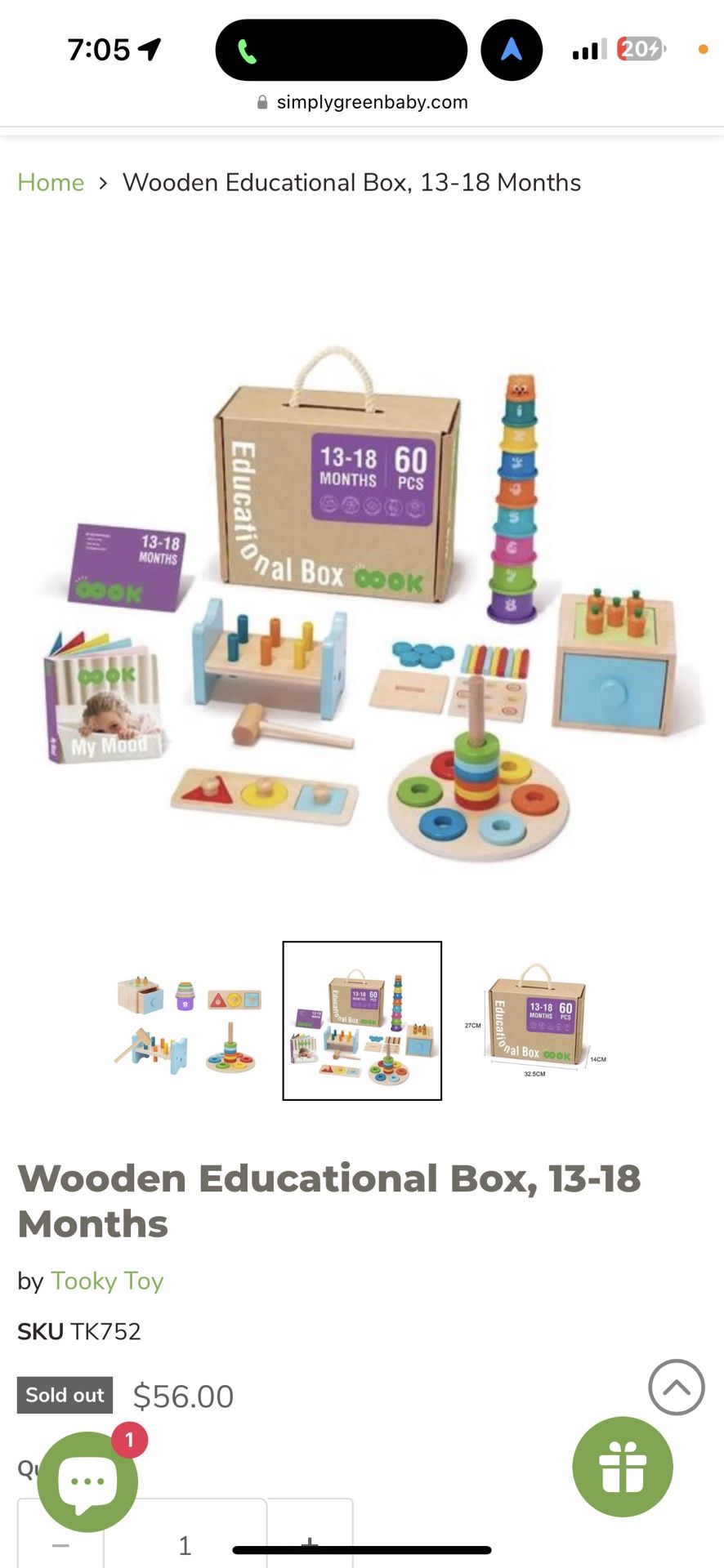 Baby/ Toddler Educational Box Toys