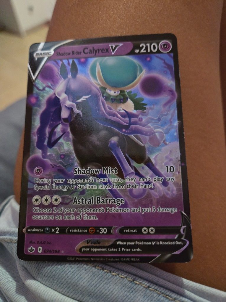 Pockemon Card Shadow Rider Calyrex V Hp 210