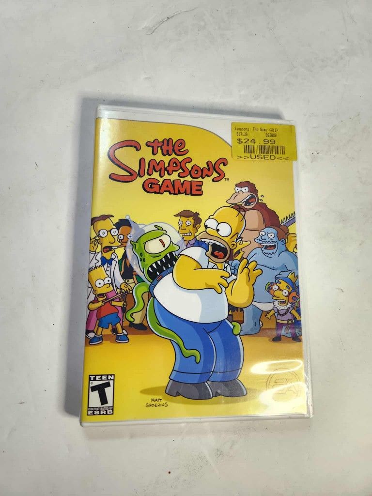 The Simpsons Video Game Nintendo Wii COMPLETE Bart Homer Marge Lisa Groening