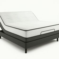 King Adjustable Bed + Mattress New