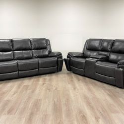 Sofa Set Recliner Lether New