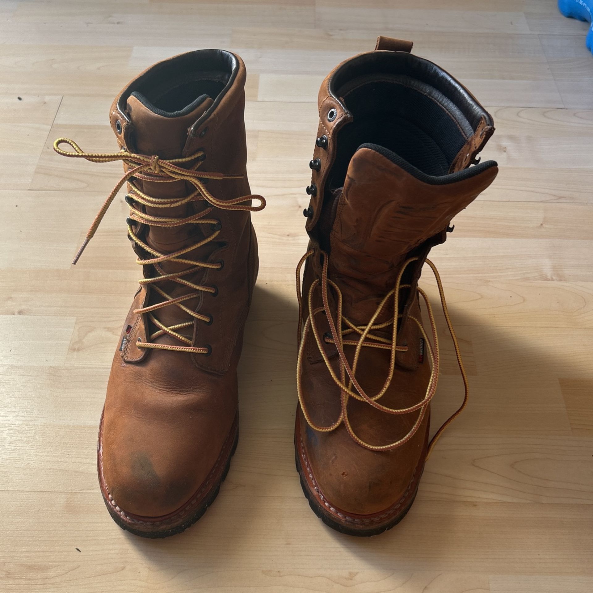 Red Wing Thinsulate Ultra Waterproof Steel Toe Work Books W/ Vibram Soles Men’s 10