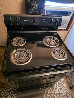 Black electric stove