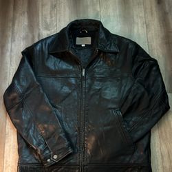 guess leather jacket men’s size L