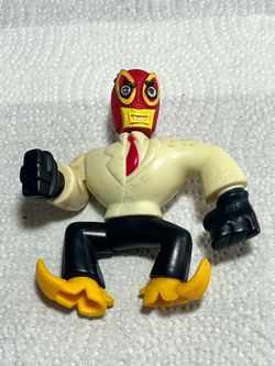 Red Mask Fast Food Premium Toy Figure Yellow Shoes Age Level 4-7, 8-11 Years