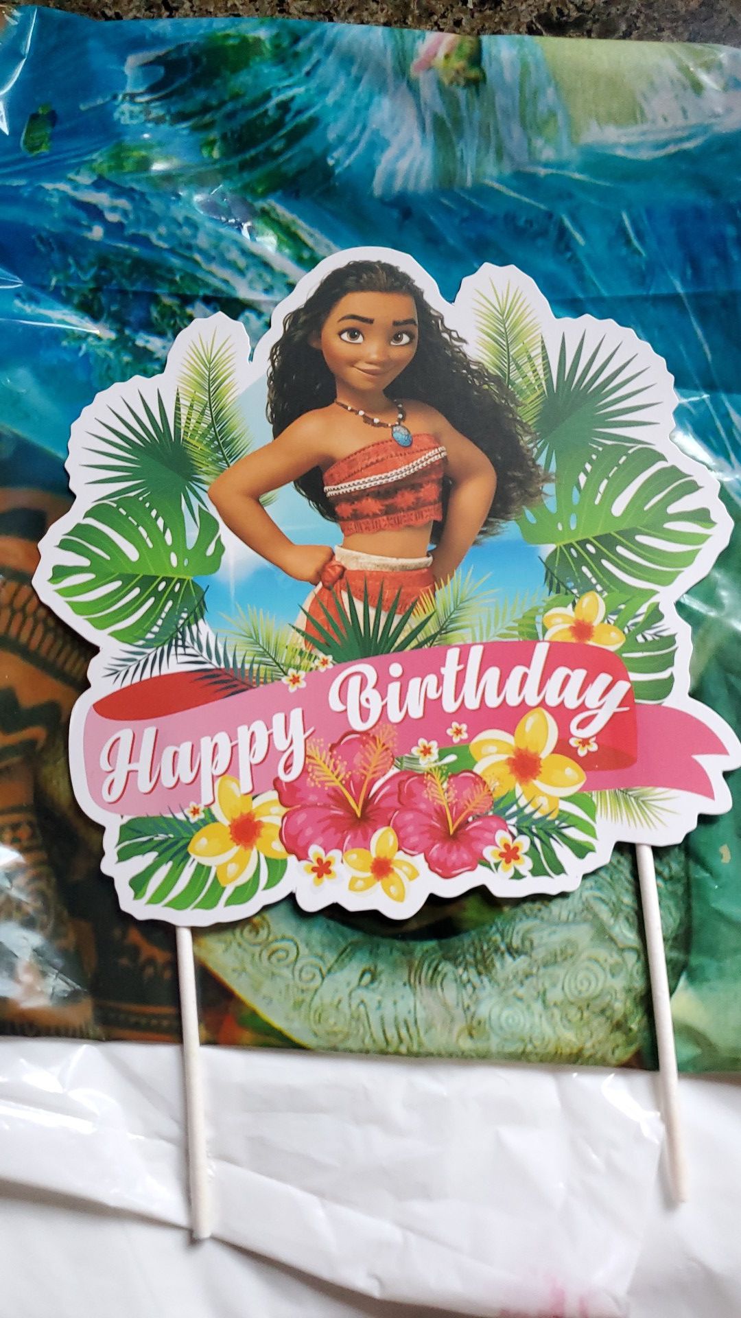 Moana Cake Topper and Banner