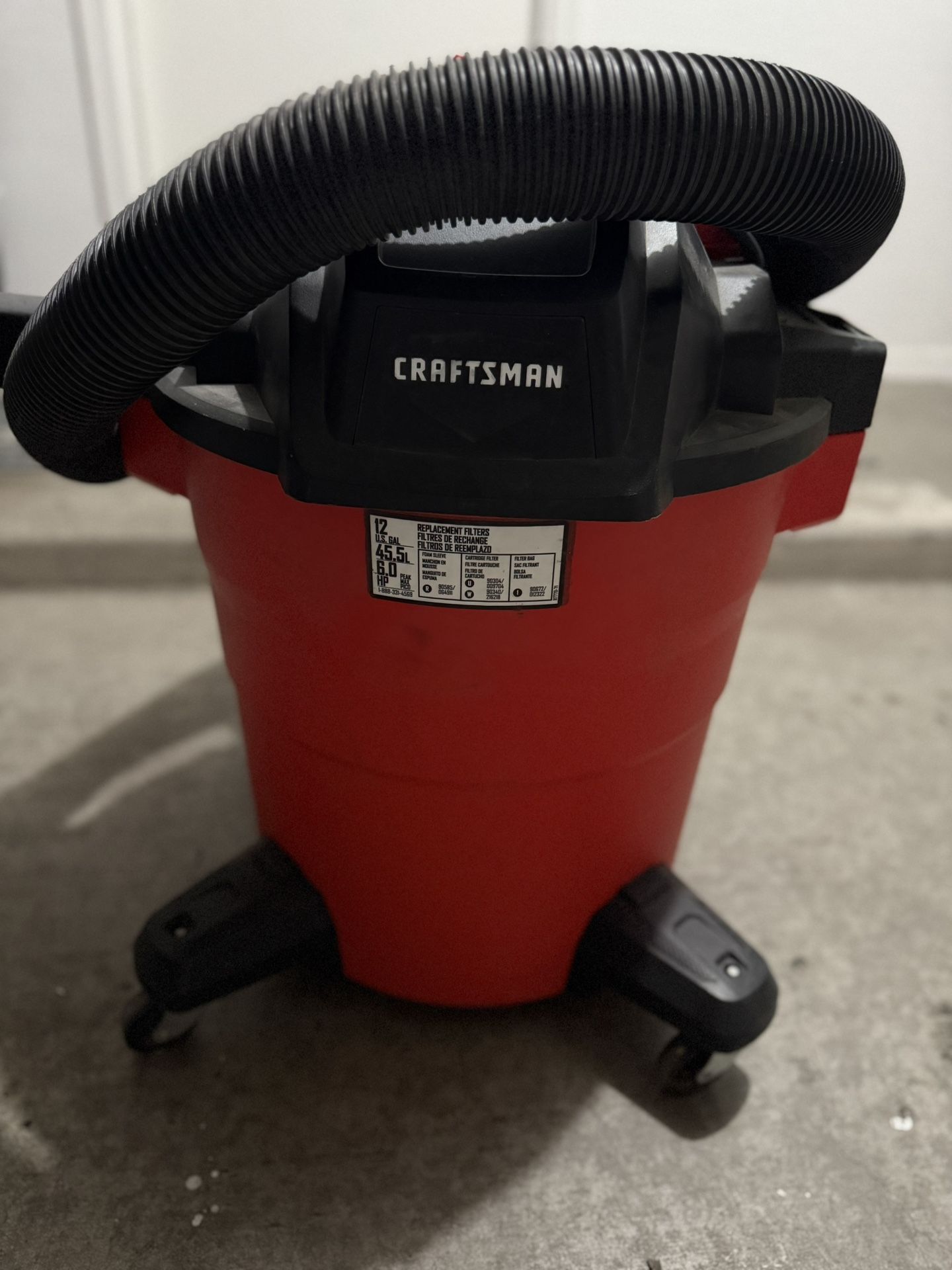 Craftsman 12 Gallons 6HP Vacuum