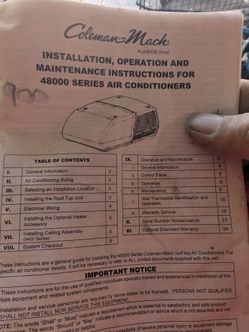 Coleman mack  RV AC
