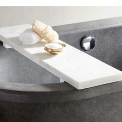 NEXUS WHITE MARBLE BATH CADDY