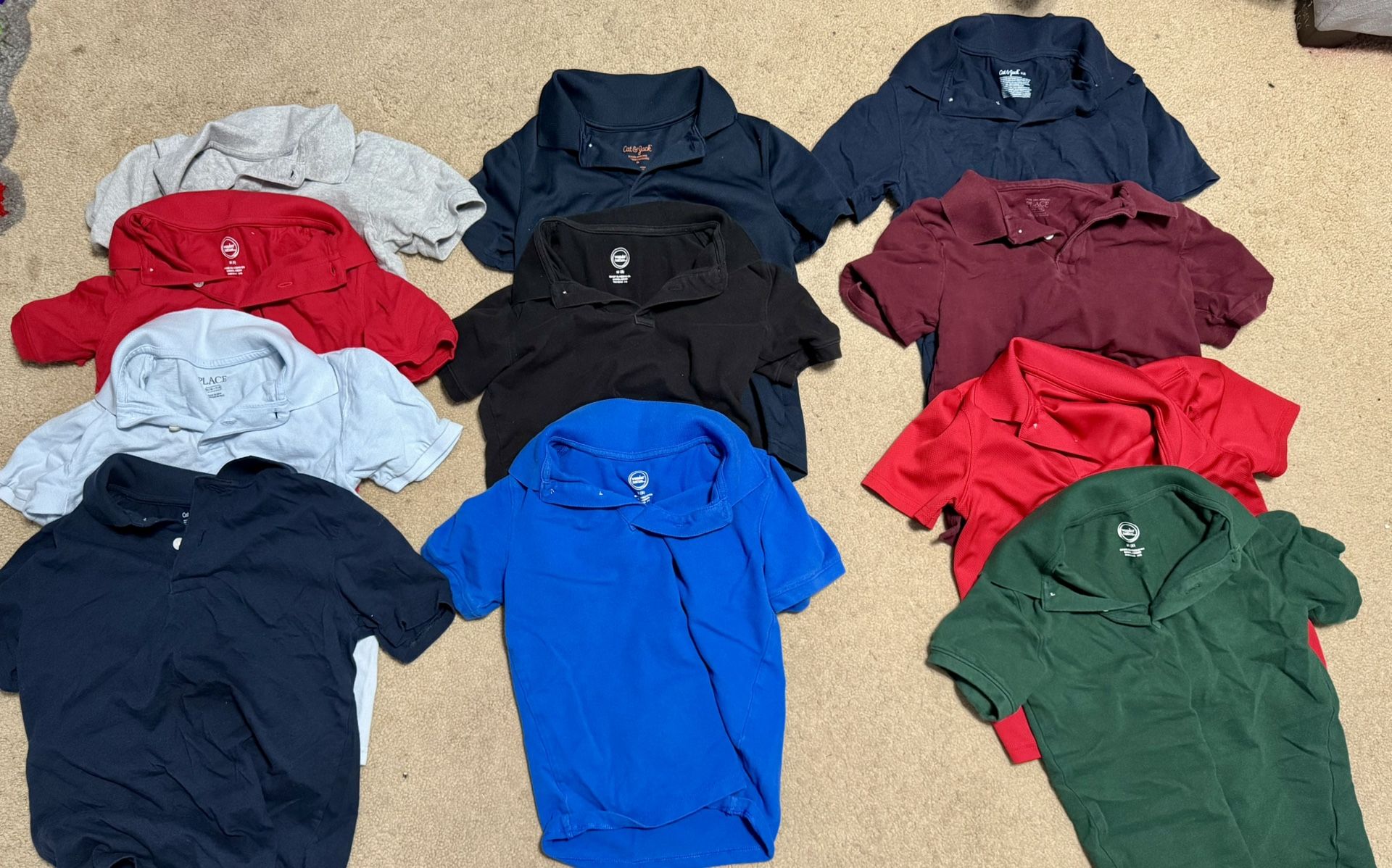 Lot Of boys M (8) Uniform Shirts