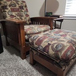 Flexsteel Chair And Ottoman 