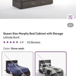 Queen Size Murphy Bed Cabinet with Storage $3,799 retail.