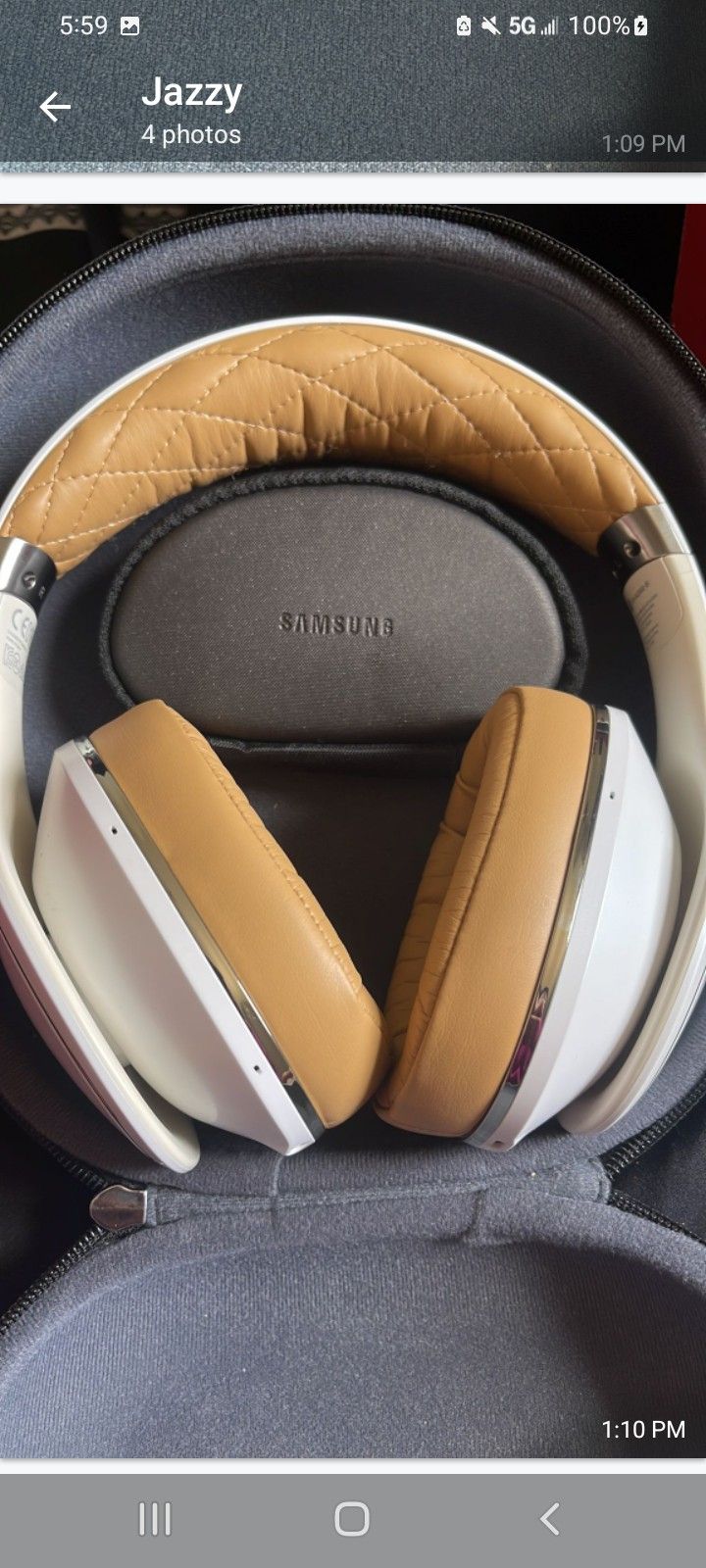 Samsung Level Over Noise Canceling Wireless Headphones white