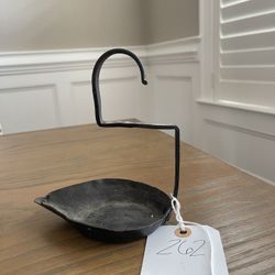 EARLY ANTIQUE 1800'S Iron CRUSIE Cruse OIL LAMP!