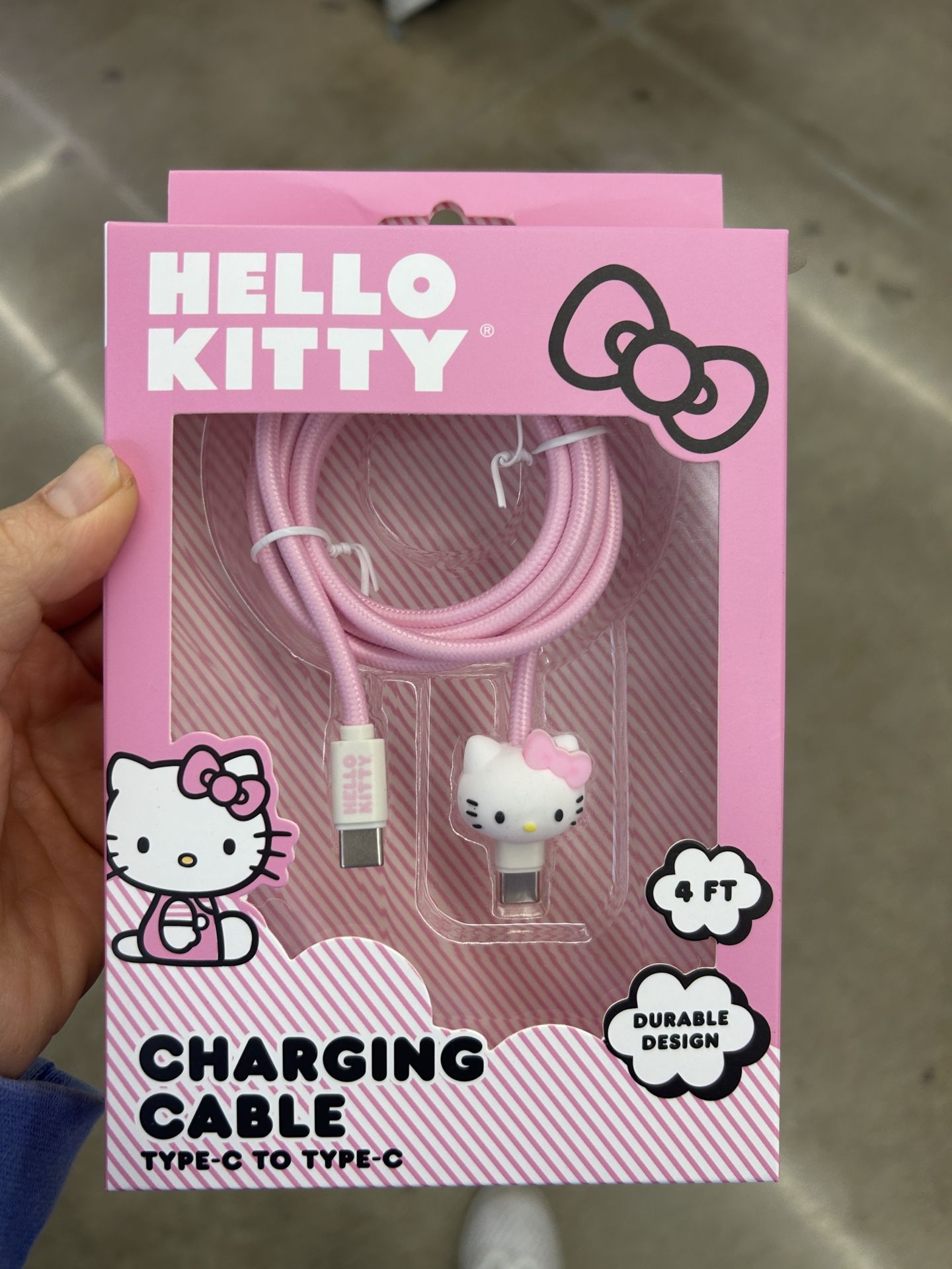 NWT licensed hello kitty charging cable