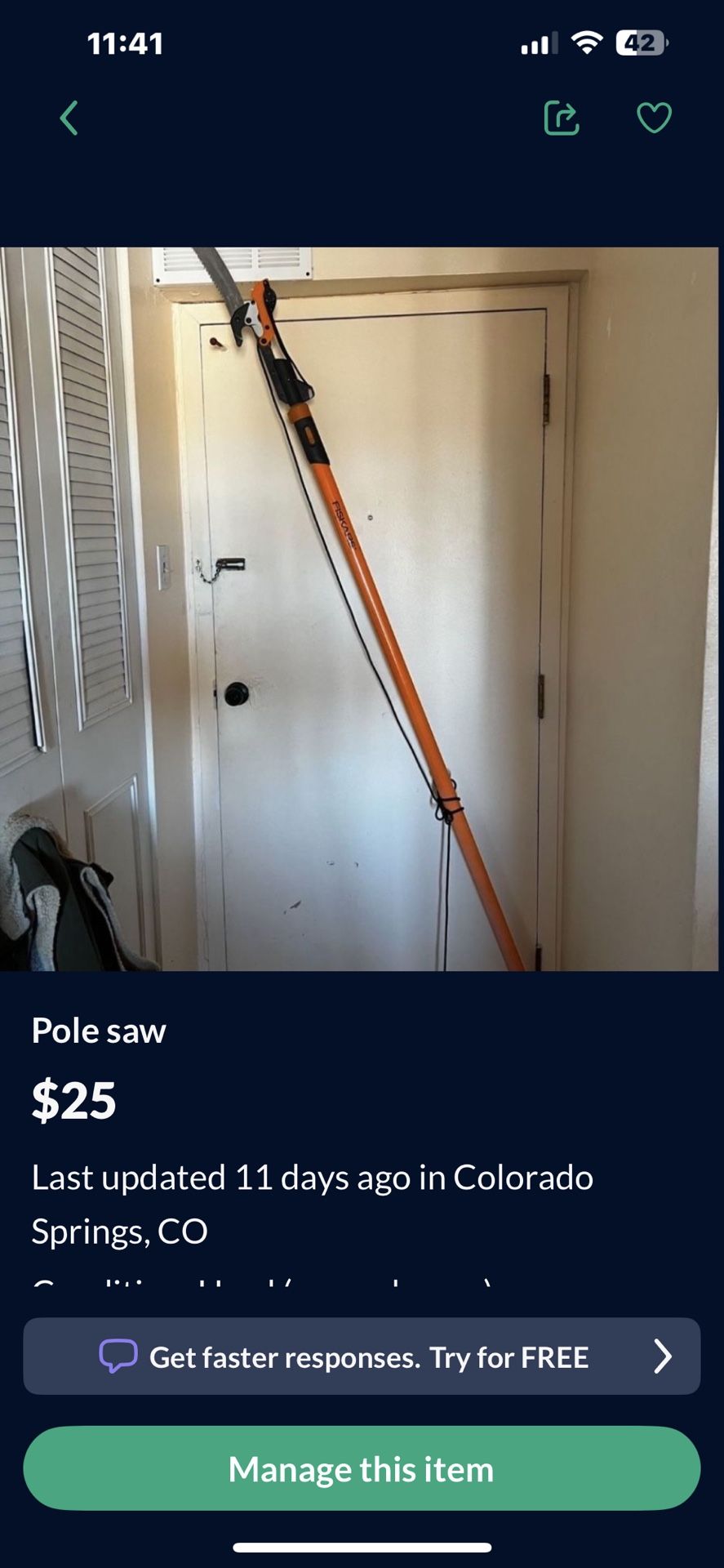 Like New Pole Saw