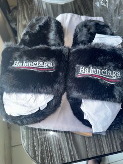 Balenciaga Faux fur Slides