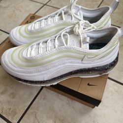 New Nike Air Max Terrascape 97 Triple White Athletic Shoes Sneakers Mens Size 12